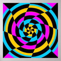Corey Tiger 80er Vintag Op Art