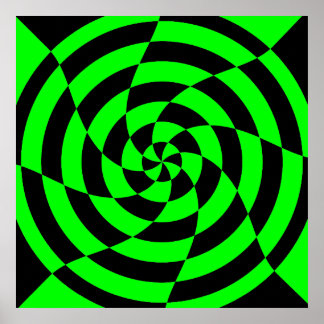 Corey Tiger 80er Vintag Op Art Poster