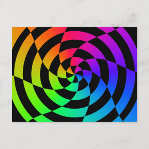 Corey Tiger 80er Vintage Op Art Postkarte