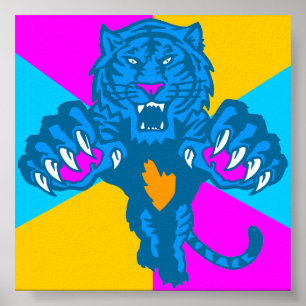 Corey Tiger-80er Vintager heftiger stürzentiger Poster