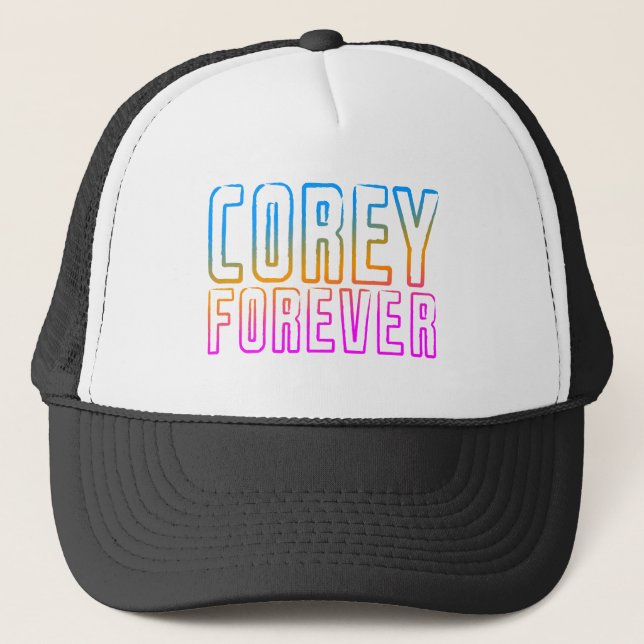 COREY TIGER 80's Retro COREY FOREVER Truckerkappe (Vorderseite)