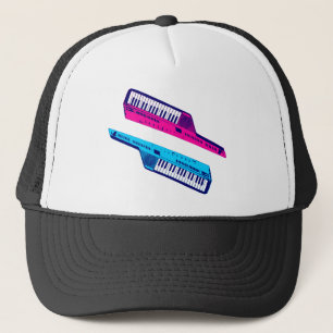 Corey Tiger 80's Retro-Keytar Pink & Blau Truckerkappe