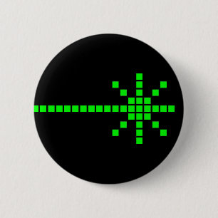 COREY TIGER-Achtzigerjahre RETRO LASERSTRAHL Button