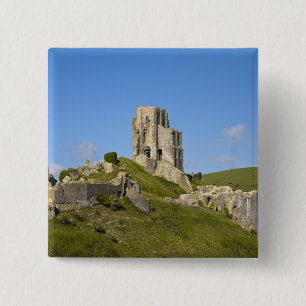 Corfe Castle, Corfe, Dorset, England Button