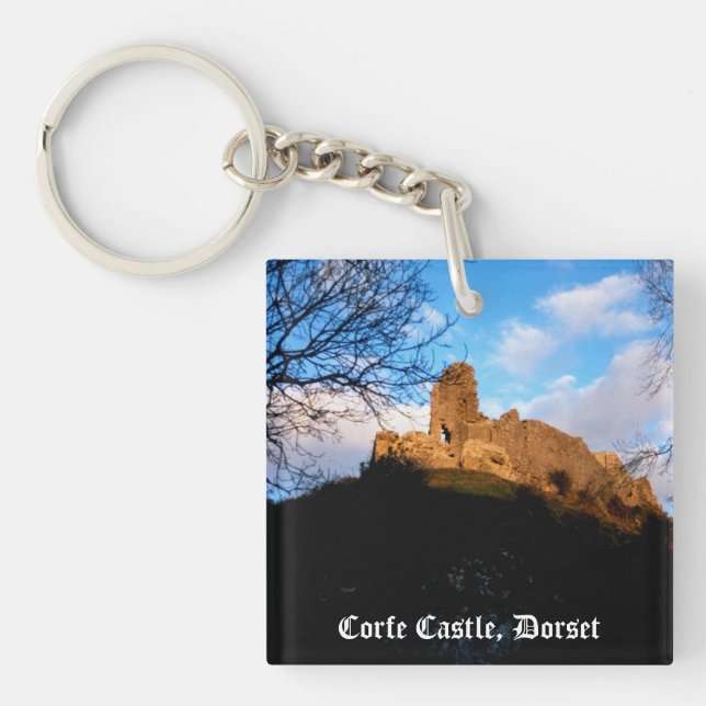 Corfe Castle, Dorset Schlüsselanhänger (Vorderseite)