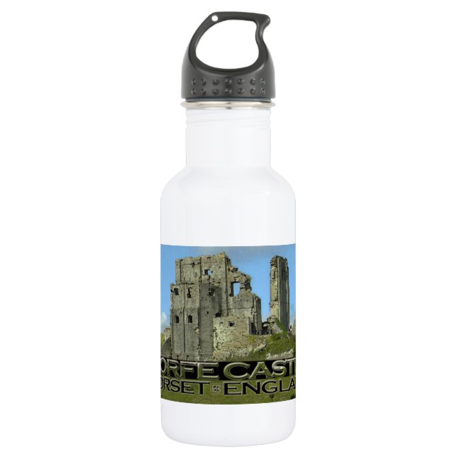 Corfe Castle Edelstahlflasche (Vorderseite)
