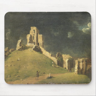 Corfe Schloss, Dorset, 1764 (Öl auf Leinwand) Mousepad