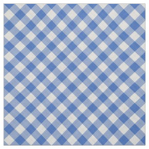 Corflower Blue Gingham Checkered Kariert Print Stoff