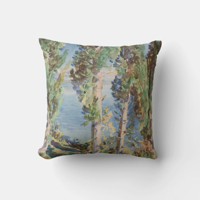 Corfu Cypresses von John Singer Sargent Kissen (Vorderseite)