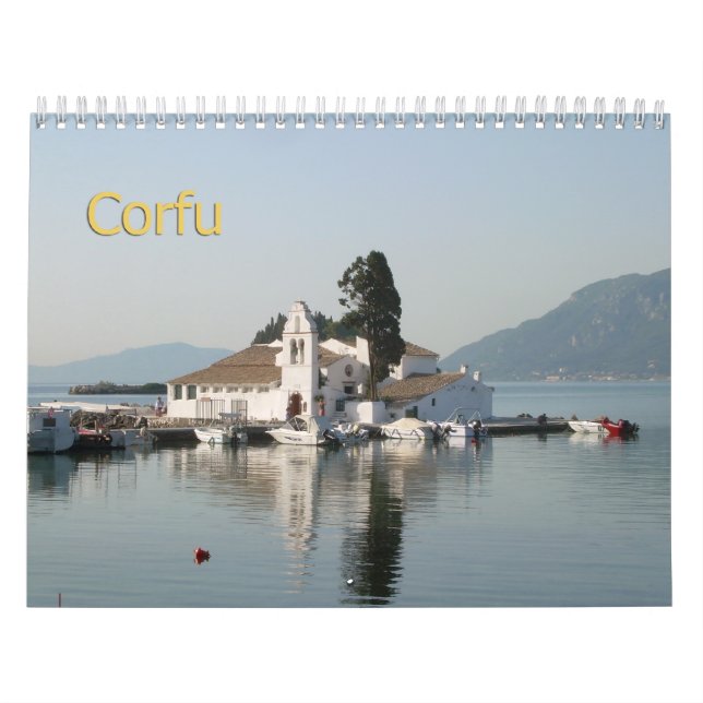 CORFU, GRIECHISCHER Mauerkalender Kalender (Titelbild)