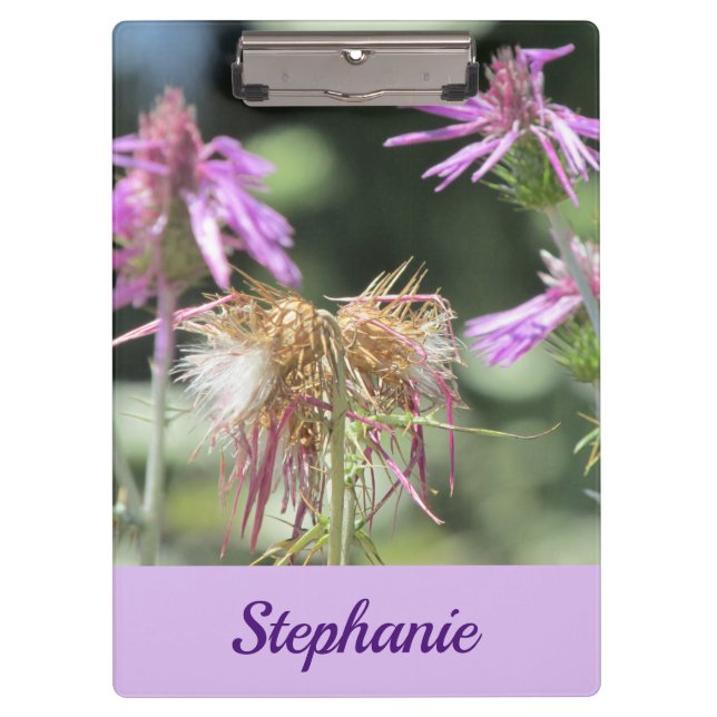 Corfu Lilac Wildblumen Klemmbrett (Vorderseite)