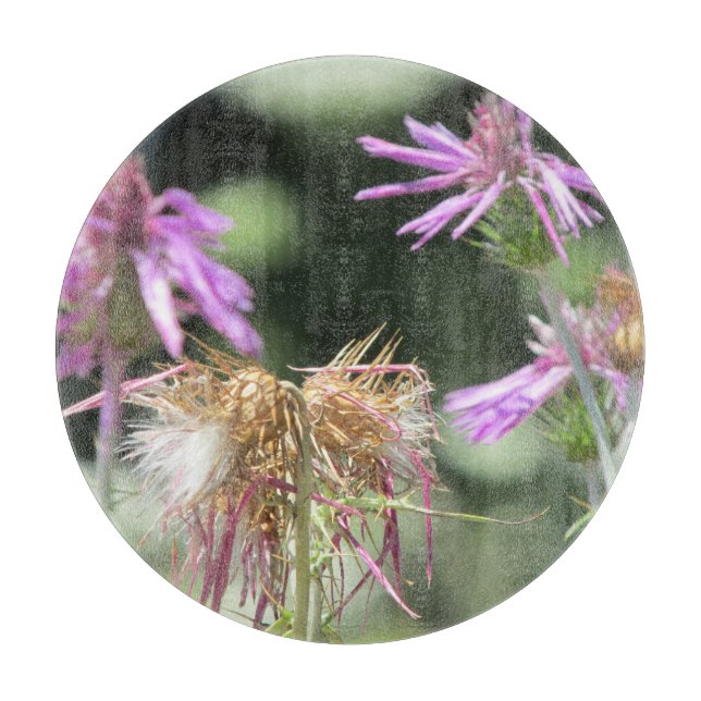 Corfu Lilac Wildblumen Schneidebrett (Vorderseite)