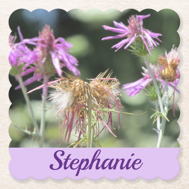 Corfu Lilac Wildblumen Untersetzer (Vorderseite)