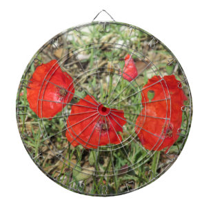 Corfu Red Poppies Dartscheibe