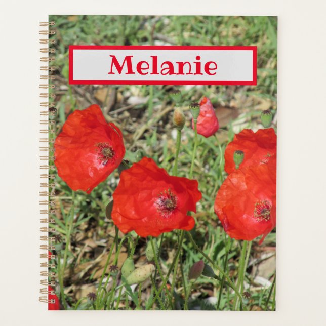 Corfu Red Poppies Planer (Vorderseite)