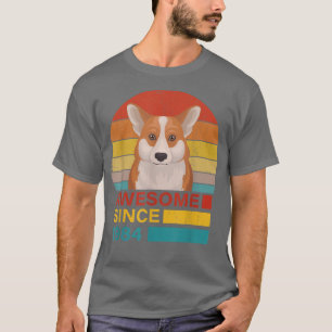 Corgi 1984 Geburtstag Funny Vintag Corgi Retro Son T-Shirt