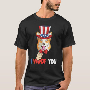 Corgi 4. Juli Unabhängigkeit Corgis Süße Hunde T-Shirt