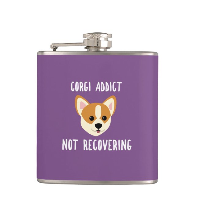 Corgi Addict nicht wiederherstellen Flachmann (Vorderseite)