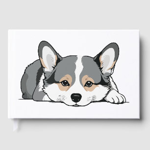 Corgi Adorable Süße Tier Schlafen Entspannung Ruhe Gästebuch