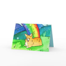 Corgi am Ende des Regenbogens