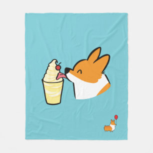 Corgi-Ananas-Dole-Peitsche-Decke (Geheimnis) Fleecedecke