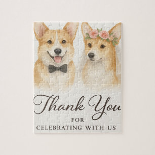 Corgi-Aquarell-Hochzeitsgeschenk 
