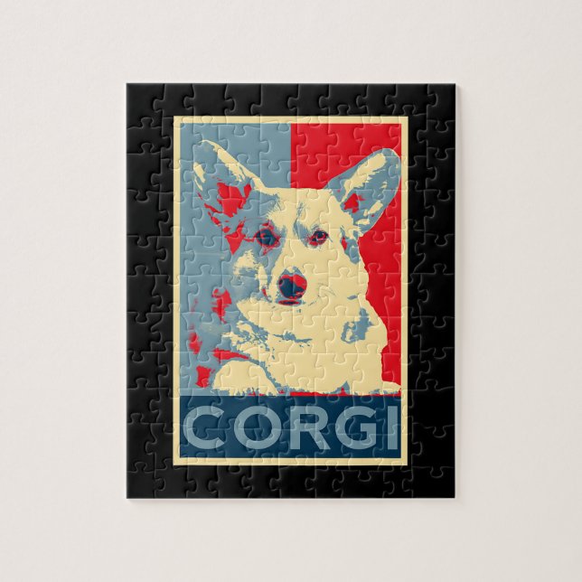 Corgi Art Hund für Fans von Corgis (Vertikal)