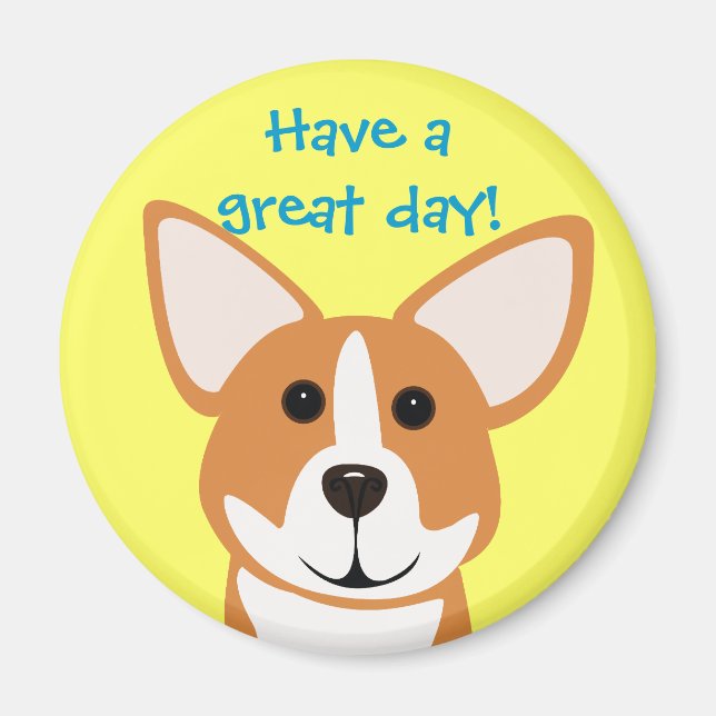 Corgi Art Magnet Greeting (Vorne)