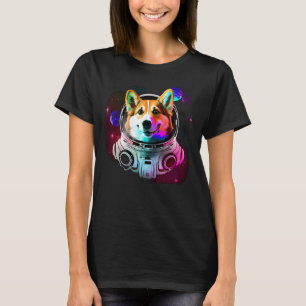 Corgi Astronaut Hund im Weltraum Kosmische Erkundu T-Shirt