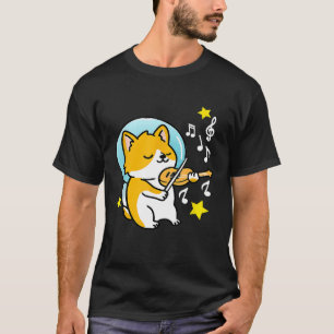 Corgi-Astronaut spielt Geige T-Shirt