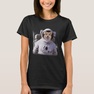 Corgi Astronautenhund tief im Weltraum kosmisch T-Shirt
