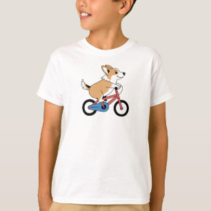 Corgi auf einem Fahrrad T-Shirt