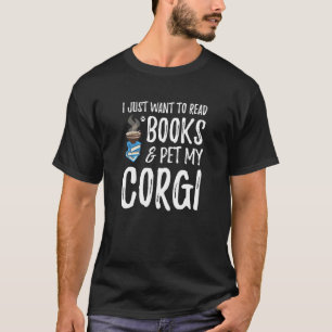 Corgi begeisterter Buchleser Hundemama T-Shirt