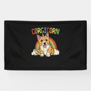 Corgi-Beitrag für Frauen und Mädchen Corgicorn-T - Banner