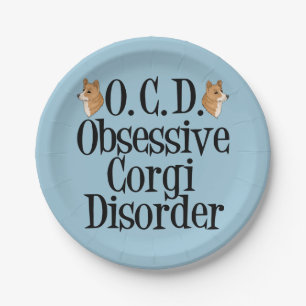 Corgi besessen pappteller