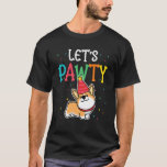Corgi Birthday Pawty T für Dog Themed Kids Party T-Shirt<br><div class="desc">Corgi Birthday Pawty Tshirt für Hunde Themed Kids Party</div>