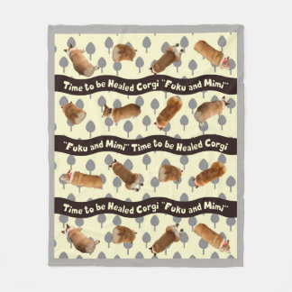 corgi blanket tree fleecedecke