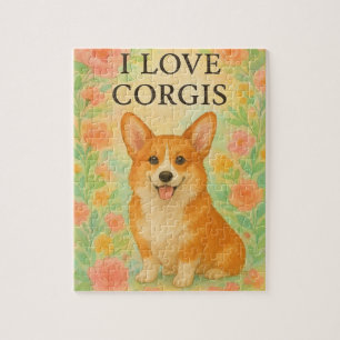 Corgi-Blumenpuzzle