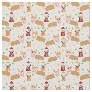 Corgi bubblegum Gewebe - hellrosa Stoff