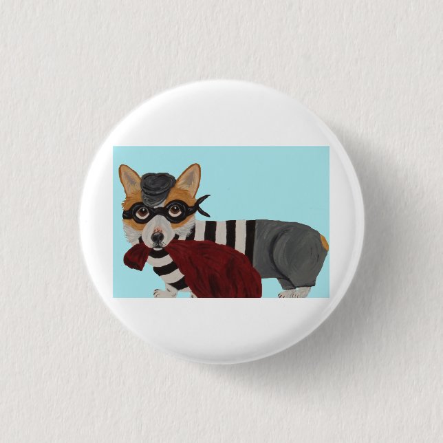 Corgi Burglar Button (Vorderseite)
