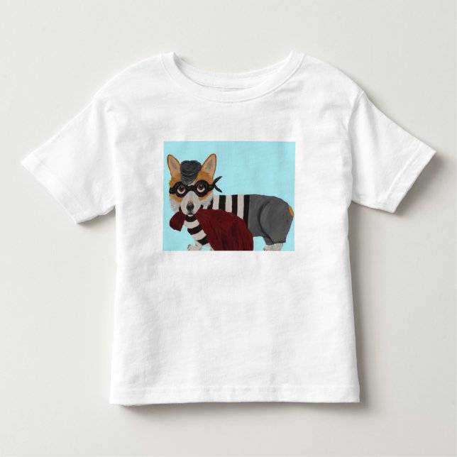 Corgi Burglar T-Shirt (Vorderseite)