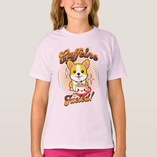 CORGI CAFFEINE FÜHLT! T-Shirt (Vorderseite)