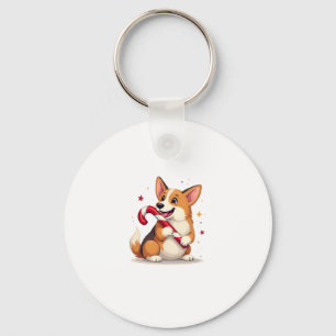 Corgi Candy Cane Joy Schlüsselanhänger