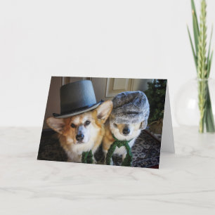 Corgi Caroler Weihnachtskarte Karte