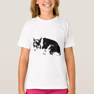 Corgi Charm in kühlen Linien T-Shirt