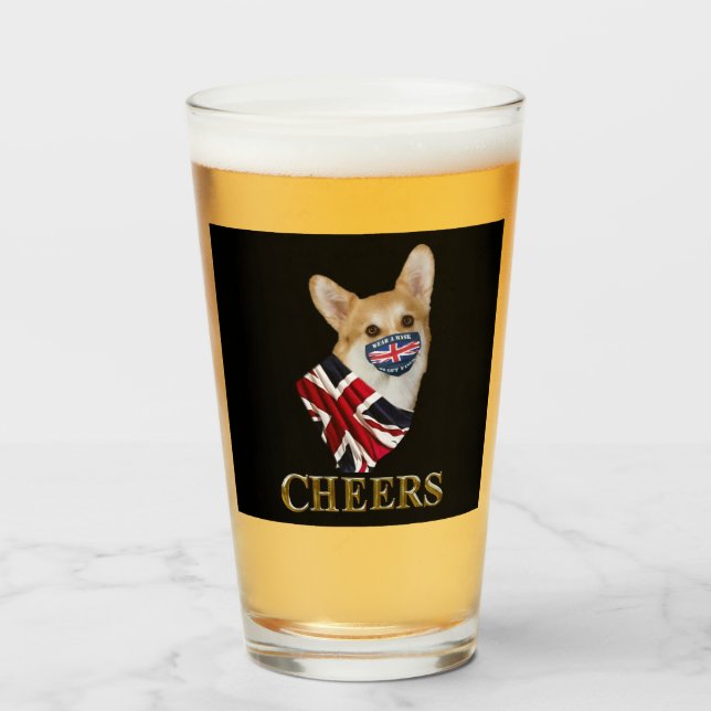 CORGI CHEERS GLAS (Vorne (Gefüllt))