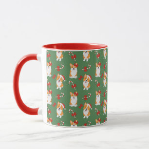 Corgi Christmas Candy Cane Pattern Tasse