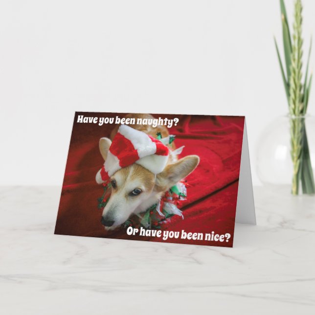 Corgi Christmas Card Karte (Vorderseite)
