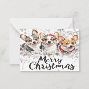 Corgi Christmas Cards Mitteilungskarte