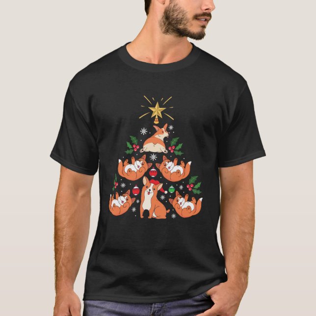 Corgi Christmas Tree Clothing Holiday  Dog T-Shirt (Vorderseite)